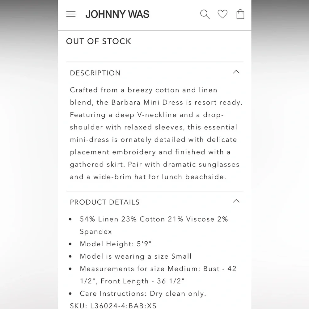 NWT Johnny Was Barbara Mini Dress Size Medium Royal Blue with White Embroidery - Picture 17 of 17